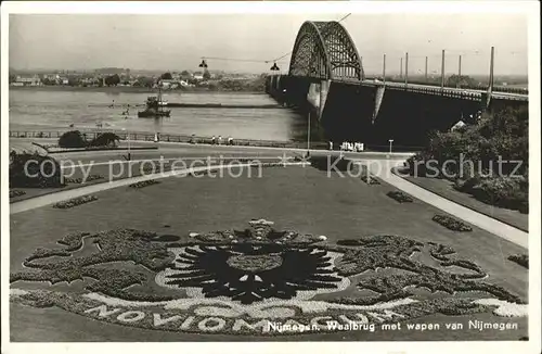 Nijmegen Waalbrug wapen Kat. Nimwegen Nijmegen