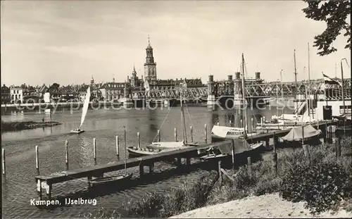 Kampen Niederlande Ijsselbrug Bruecke Uferpartie Boote / Kampen /