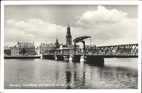 Kampen Niederlande Ijsselbrug Bruecke Kirchturm / Kampen /