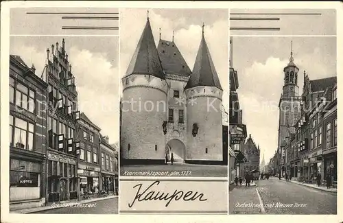Kampen Niederlande Openbare Leeszaal Koornmarktspoort Oudestraat met Nieuwe Toren / Kampen /