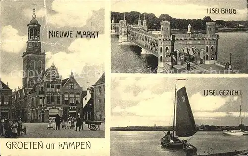 Kampen Niederlande Nieuwe Markt Ijsselbrug Segelboot / Kampen /