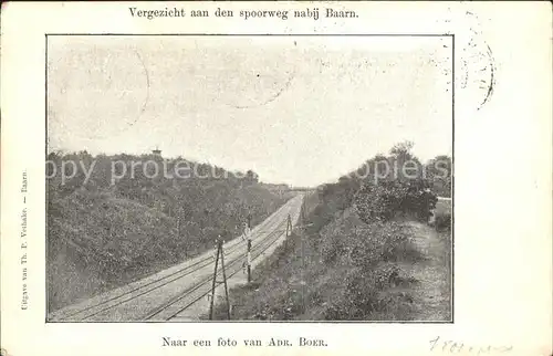 Baarn Vergezicht aan den spoorweg Eisenbahn Kat. Baarn