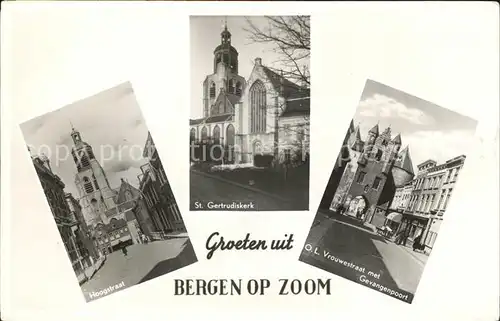 Bergen op Zoom Hoogstraat St. Gertrudiskerk Vrouwestraat Gevangenpoort / Bergen op Zoom /