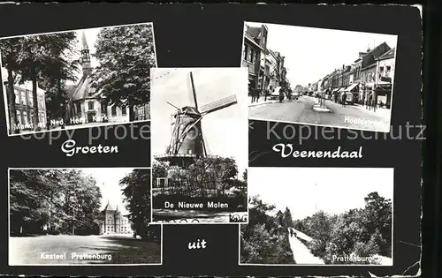 Veenendaal Prattenburg Hoofstraat Kerk Markt Molen  Kat. Veenendaal