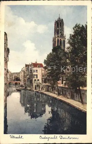 Utrecht Oudegracht Domtoren Kat. Utrecht