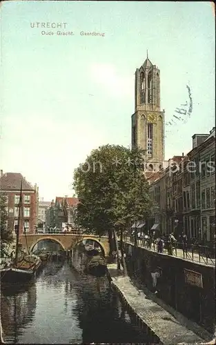 Utrecht Oude Gracht Gaardbrug Kat. Utrecht