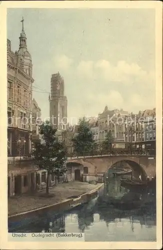 Utrecht Oudegracht Bakkerbrug Kat. Utrecht