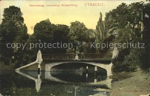 Utrecht Heerenbrug voormalige Knuppelbrug Kat. Utrecht