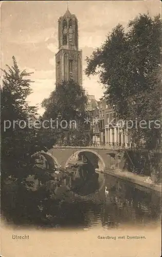 Utrecht Gaardbrug met Domtoren Kat. Utrecht