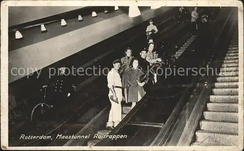 Rotterdam Maastunnel Roltrappen Kat. Rotterdam