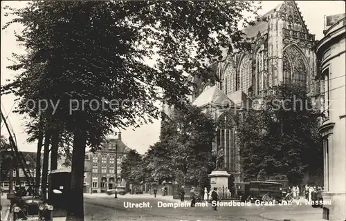 Utrecht Domplein Standbeeld Graaf Jan van Nassau Denkmal Kat. Utrecht