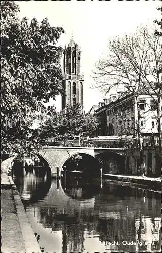 Utrecht Oude gracht Brug Domtoren Kat. Utrecht