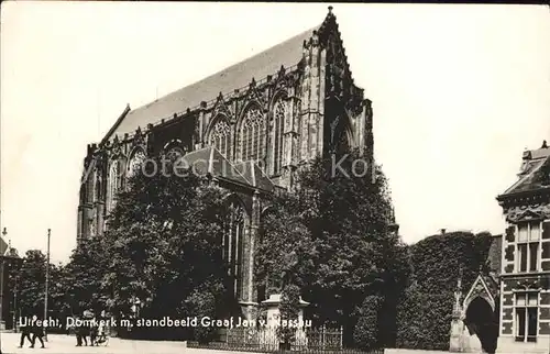 Utrecht Domkerk Standbeeld Graaf Jan van Nassau Denkmal Kat. Utrecht