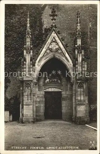 Utrecht Poortje Groot Auditorium Kat. Utrecht