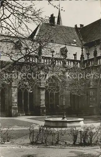 Utrecht Kloosterhof Kloster Brunnen Kat. Utrecht