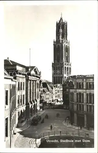 Utrecht Stadhuis met Dom Kat. Utrecht
