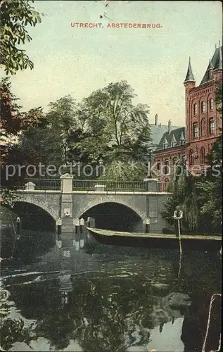 Utrecht Abstederbrug Kanal Bruecke Kahn Kat. Utrecht
