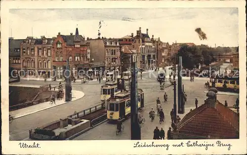 Utrecht Leidscheweg met Catharijne Brug Strassenbahn Kat. Utrecht