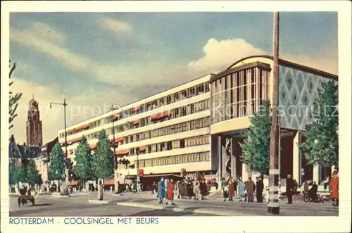 Rotterdam Coolsingel met Beurs Kat. Rotterdam