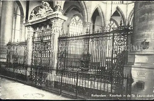 Rotterdam Koorhek in de St Laurenskerk Kirche Kat. Rotterdam