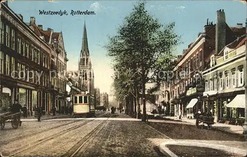 Rotterdam Westzeedyk Strassenbahn Kirche Kat. Rotterdam