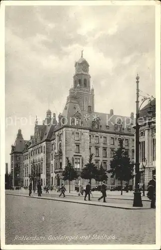 Rotterdam Coolsingel met Stadhuis Kat. Rotterdam