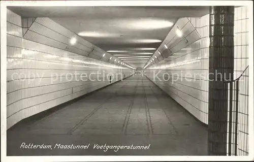 Rotterdam Maastunnel Voetgangerstunnel Fussgaengertunnel Kat. Rotterdam