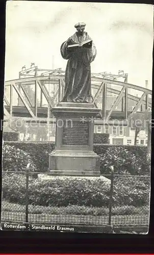 Rotterdam Standbeeld Erasmus Statue Denkmal Kat. Rotterdam