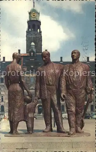 Rotterdam Monument Verzetstrijd Denkmal Statue Kat. Rotterdam