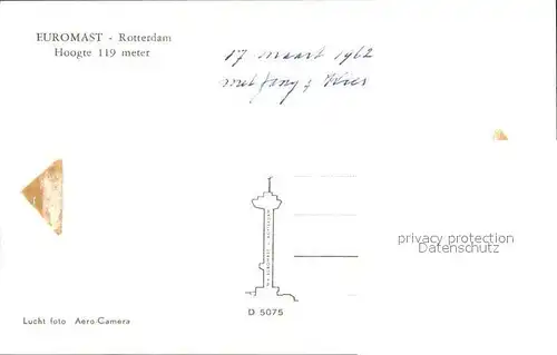 Rotterdam Euromast Kat. Rotterdam