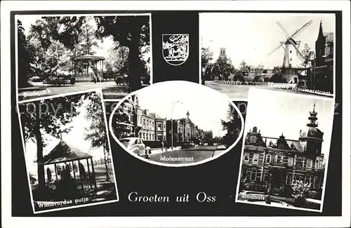 Oss Stadspark Brouwerstraat Molen Putje Stadhuis Moldenstraat Wappen Kat. Oss