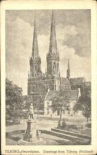 Tilburg Heuvelplein Monument Kerk Kat. Tilburg