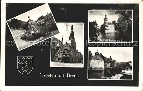 Breda Noord Brabant Kasteel Bouvigne Hotel Cafe Mastbosch  Kat. Breda