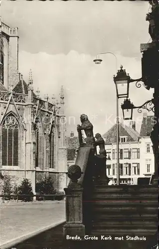 Breda Noord Brabant Grote Kerk met Stadhuis Kat. Breda