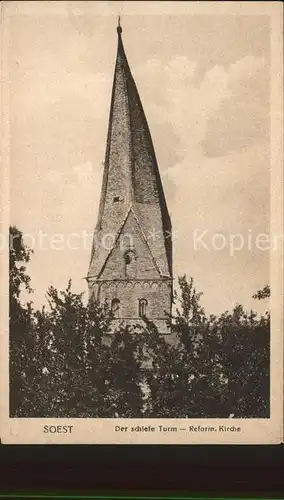 Soest Arnsberg Der schiefe Turm Reform. Kirche / Soest /Soest LKR