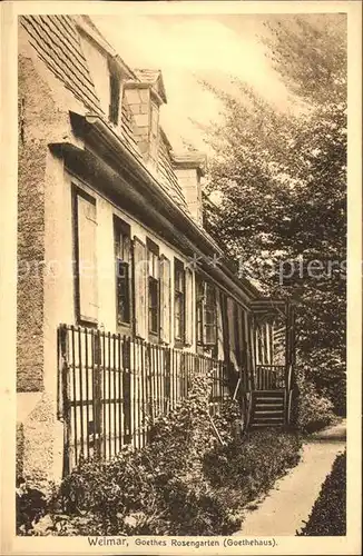 Weimar Thueringen Goethes Rosengarten Goethehaus Kat. Weimar