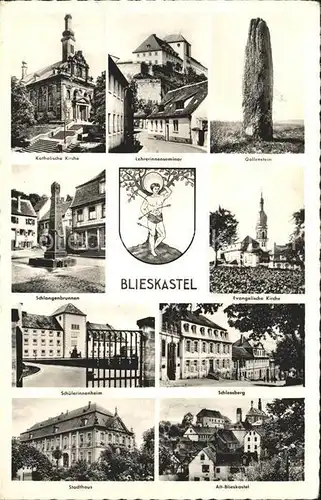 Blieskastel Sehenswuerdigkeiten der Stadt Wappen Kat. Blieskastel