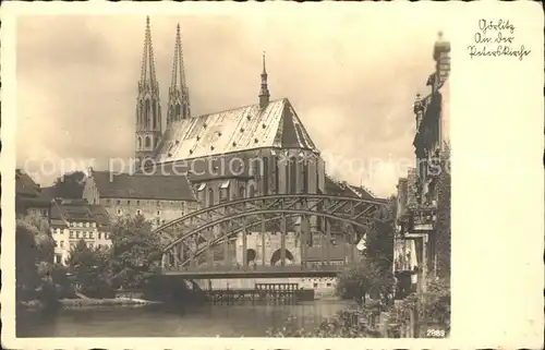 Goerlitz Sachsen Altstadtbruecke mit Peterskirche / Goerlitz /Goerlitz LKR