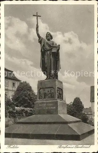 Fulda Bonifatius Denkmal Kupfertiefdruck Kat. Fulda