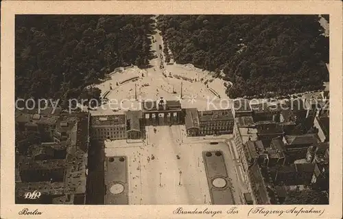 Berlin Brandenburger Tor Fliegeraufnahme Kat. Berlin