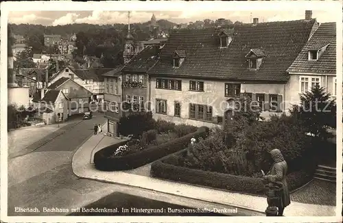 Eisenach Thueringen Bachhaus Bachdenkmal Statue Burschenschaftsdenkmal Kat. Eisenach