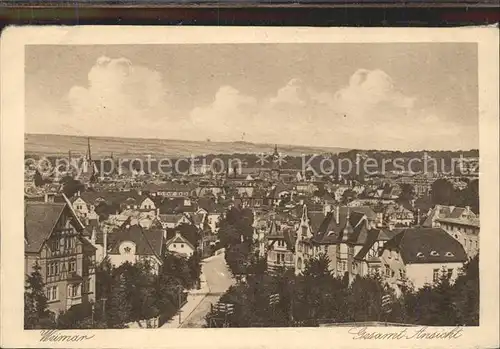 Weimar Thueringen Gesamtansicht Kupfertiefdruck Kat. Weimar