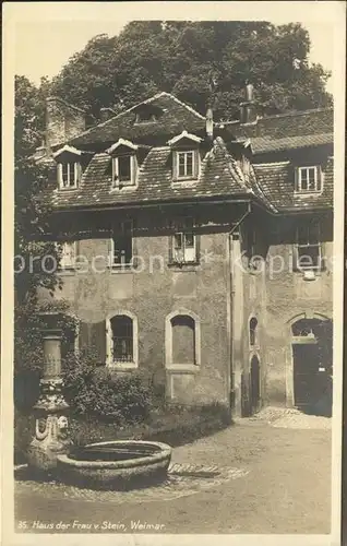 Weimar Thueringen Wohnhaus Frau von Stein Brunnen Kat. Weimar