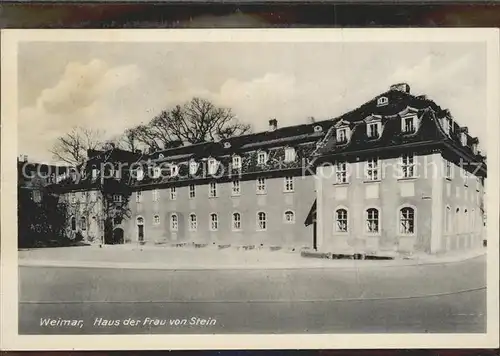 Weimar Thueringen Wohnhaus Frau von Stein Kat. Weimar