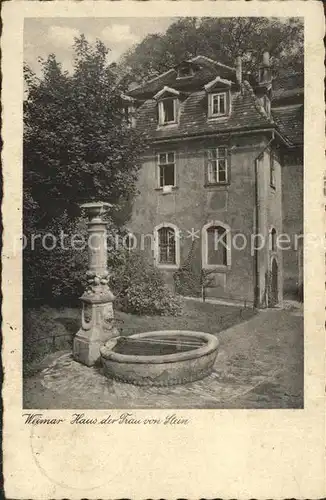 Weimar Thueringen Haus der Frau von Stein Brunnen Kat. Weimar
