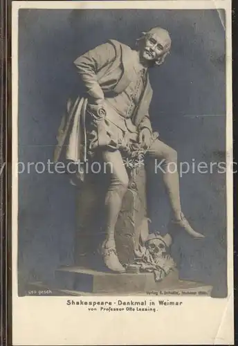 Weimar Thueringen Shakespeare Denkmal von Prof. Otto Lessing Kat. Weimar