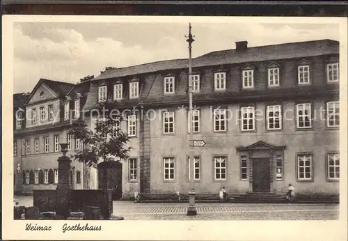Weimar Thueringen Goethehaus Brunnen Kat. Weimar