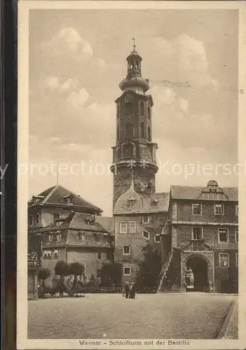 Weimar Thueringen Schlossturm mit Bastille Kat. Weimar