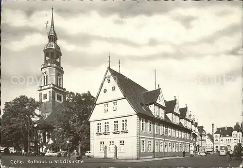 Celle Niedersachsen Rathaus und Stadtkirche / Celle /Celle LKR
