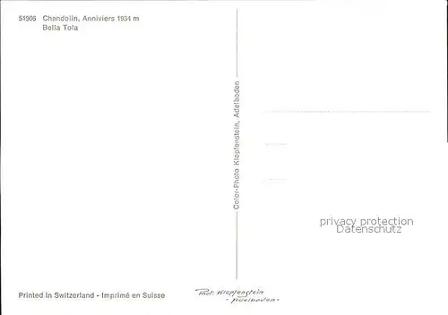 Chandolin VS Chandolin Anniviers Bella Tola Kat. Chandolin